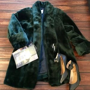 Vintage green fur coat